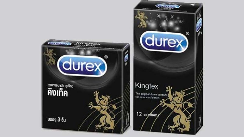 Hộp 12 cái bao cao su Durex Kingtex 49 mm