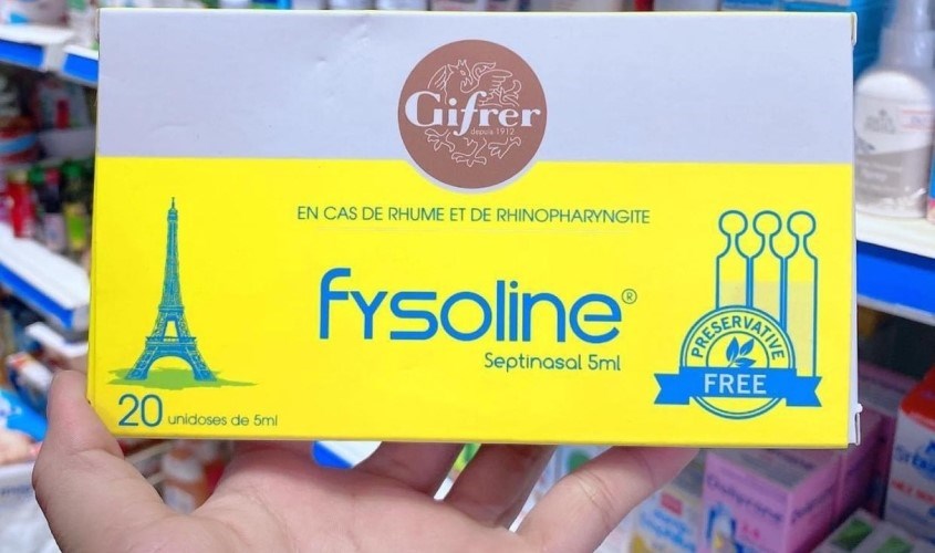 Nước muối kháng viêm vệ sinh mũi Fysoline 5 ml (Hộp 20 ống)