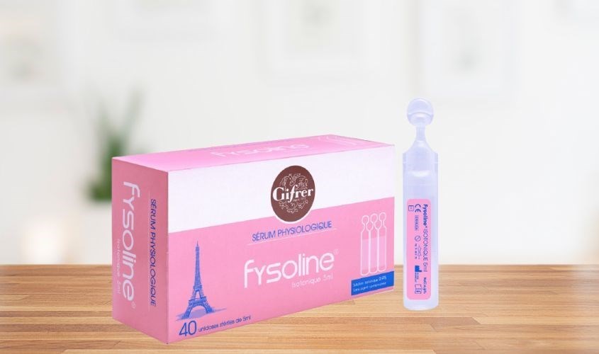 Nước muối sinh lý vệ sinh mắt mũi Fysoline 5 ml (hộp 40 ống)