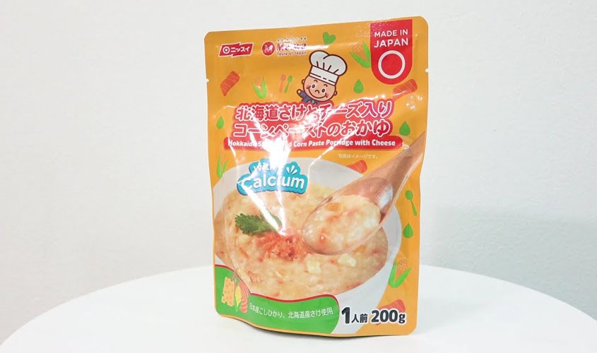 Cháo tươi Meiwa vị bắp, cà rốt và phô mai gói 160g 