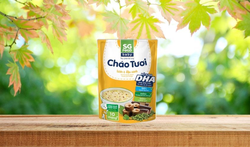 Cháo tươi SG Food Baby vị lươn, đậu xanh gói 240g (từ 10 tháng)