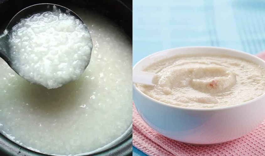 Pha bột với nước cháo cũng là một lựa chọn hoàn hảo cho bé