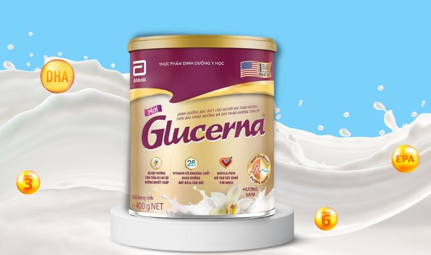 Sữa bột Abbott Glucerna hương vani 400g (dành cho người bệnh tiểu đường)