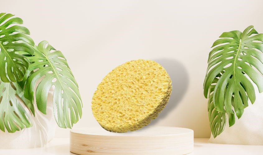 Miếng bọt biển Konjac làm sạch da mặt khá tốt