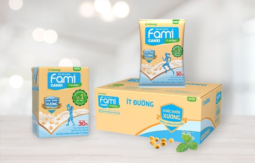 Sữa đậu nành bổ sung canxi chắc khỏe xương