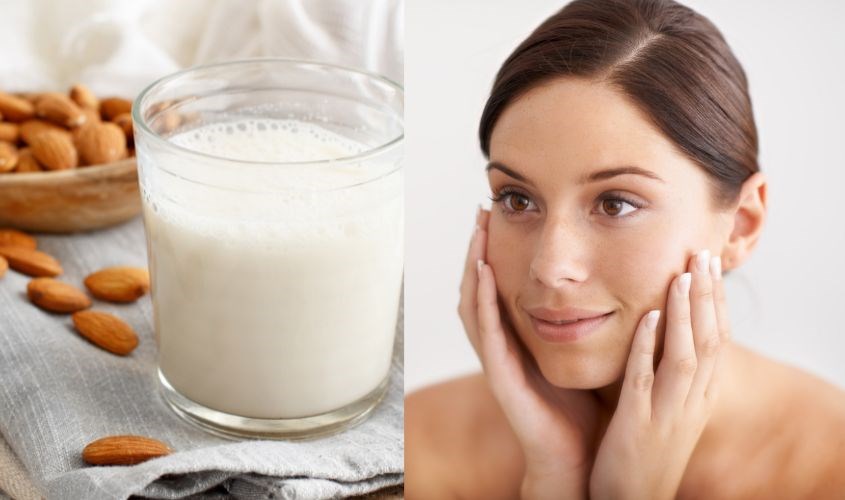 Uống sữa hạnh nhân mang đến làn da mịn màng cho mẹ