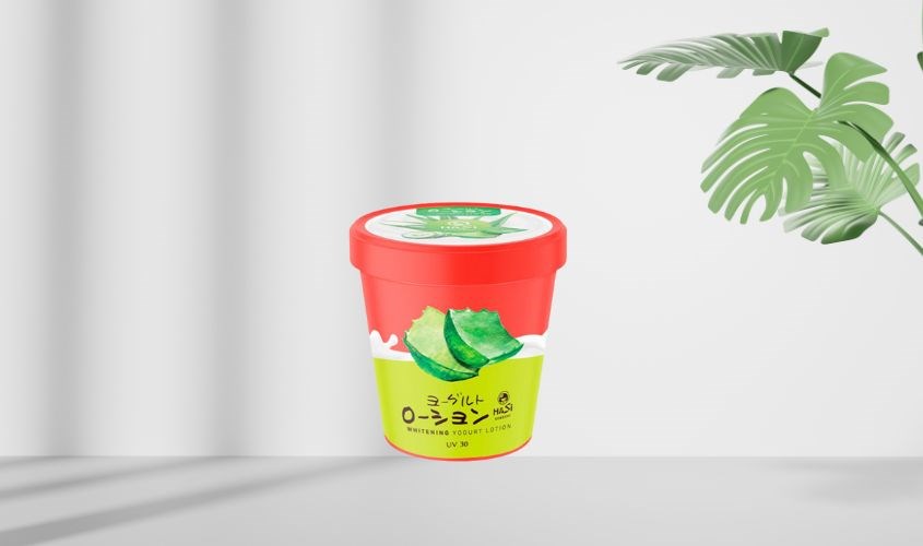 Sữa dưỡng thể chiết xuất nha đam, dưa leo trắng da Hasi Yogurt UV30 180g
