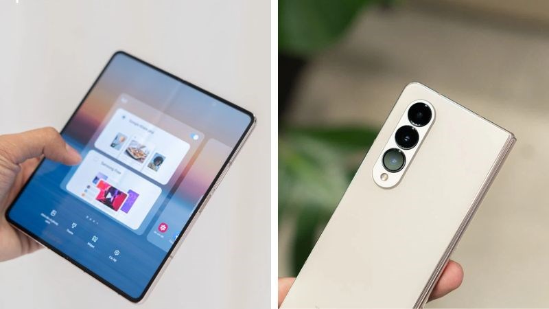 Camera trước và camera sau của Galaxy Z Fold4