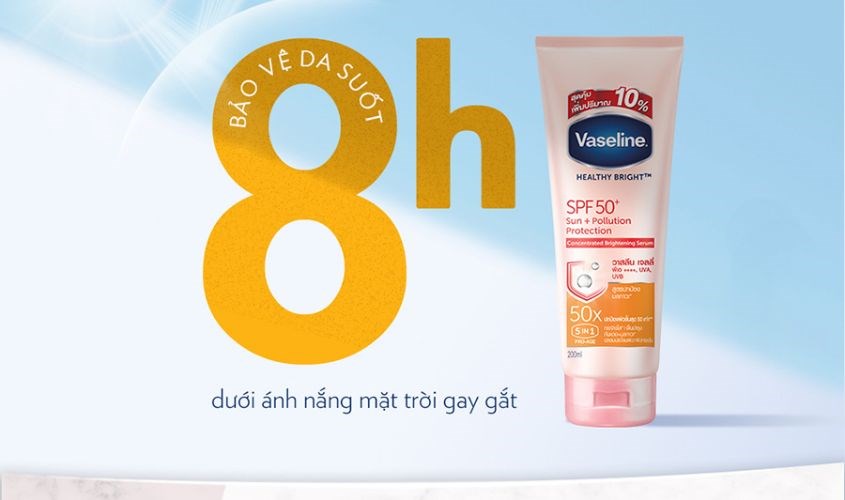 Sữa dưỡng thể Vaseline dưỡng trắng gấp 50 lần so với các sản phẩm khác