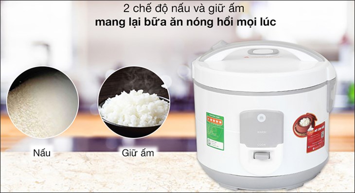 Nồi cơm niêu điện Mishio 1.8 lít MK-248 được trang bị 2 chế độ nấu và giữ ấm tự động, mang đến bữa cơm nóng hổi phục vụ mỗi khi bạn cần