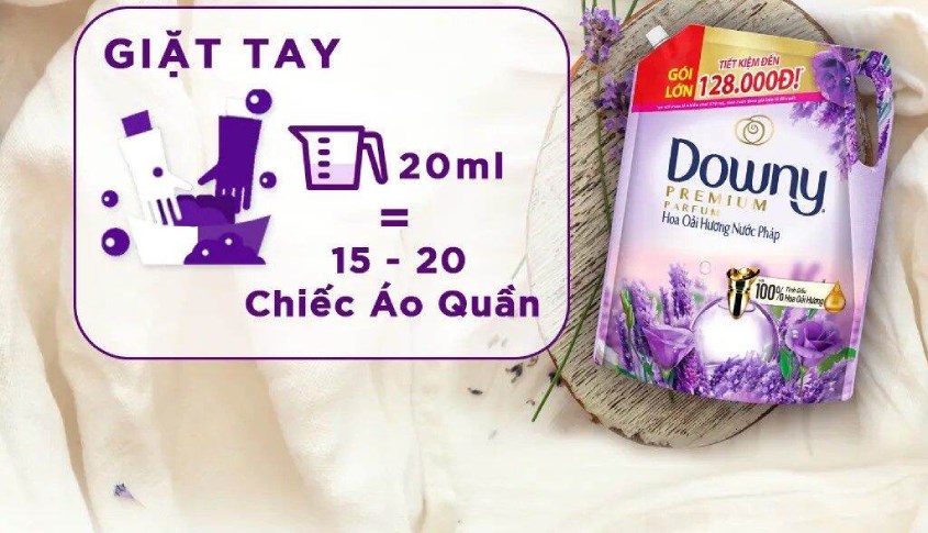 Nước xả Downy Premium Parfum hương hoa oải hương túi 3 lít