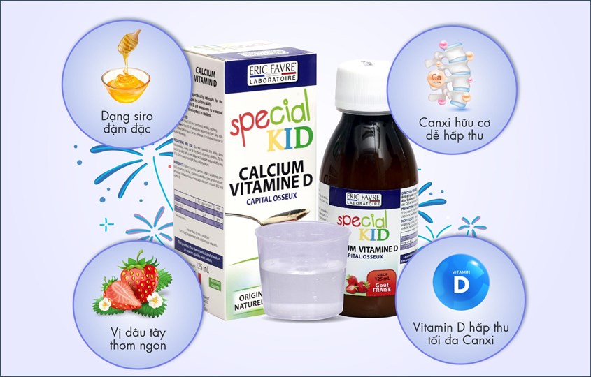 Siro Special Kid Calcium Vitamine D phát triển chiều cao 125 ml (từ 2 tuổi)