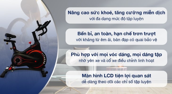 Xe Đạp Tập Thể Dục Airbike Sport MK-290 sở hữu thiết kế hiện đại cùng đa dạng chế độ tập luyện, phù hợp với nhiều đối tượng sử dụng