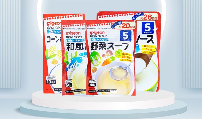 Bột súp ăn dặm đủ vị Pigeon Nhật Bản