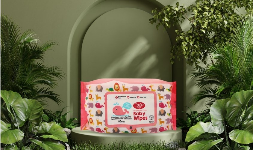 Khăn ướt Tender Soft Baby Wipes không mùi gói 80 miếng