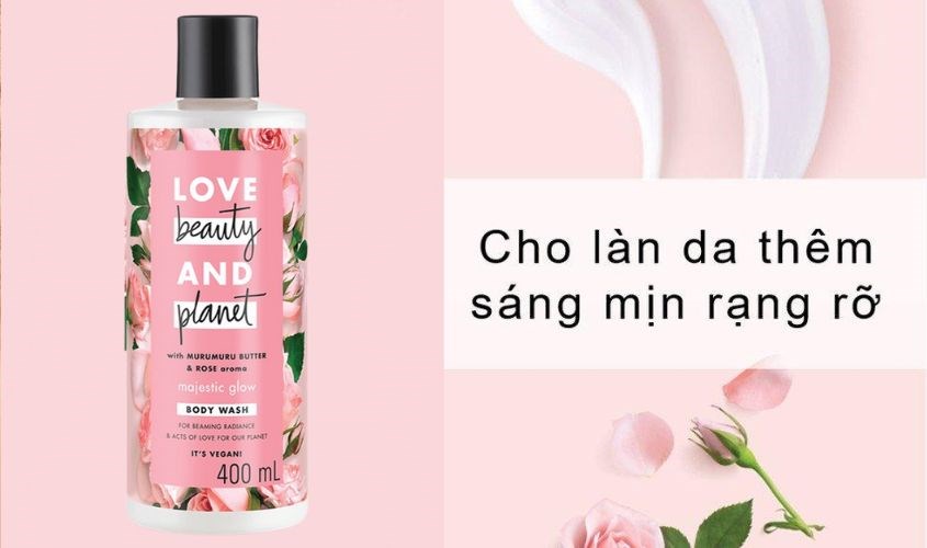 Sữa tắm Love Beauty and Planet có khả năng làm sáng da