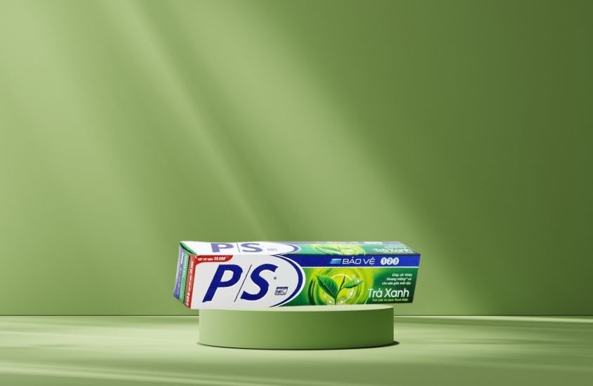 Kem đánh răng từ 6 tuổi P/S bảo vệ 123 tinh hoa thiên nhiên hương trà xanh 240g