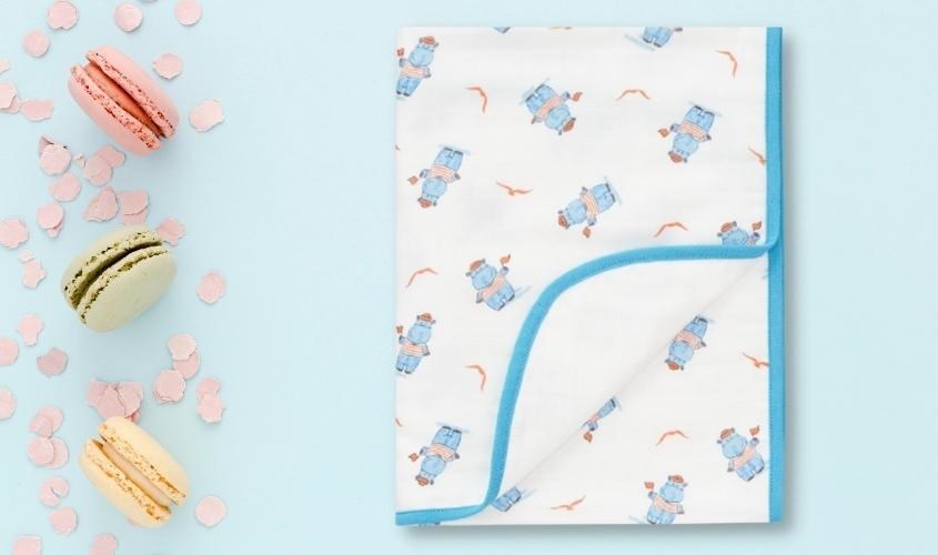 Khăn xô cotton Lullaby NH638P 95x75 cm - Màu trắng hà mã