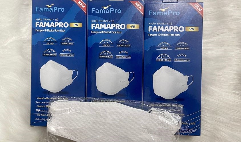 Khẩu trang y tế kháng khuẩn cao cấp Famapro 4D Khẩu trang y tế kháng khuẩn cao cấp Famapro 4D