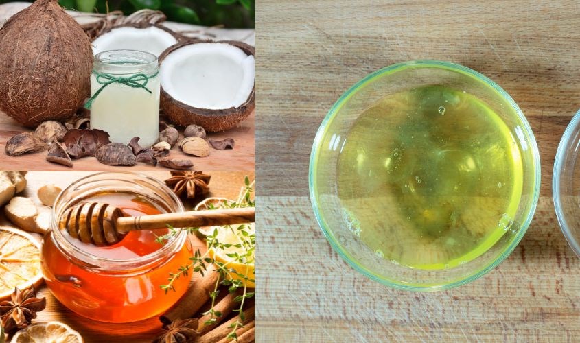 Mặt nạ dầu dừa mật ong và trứng gà