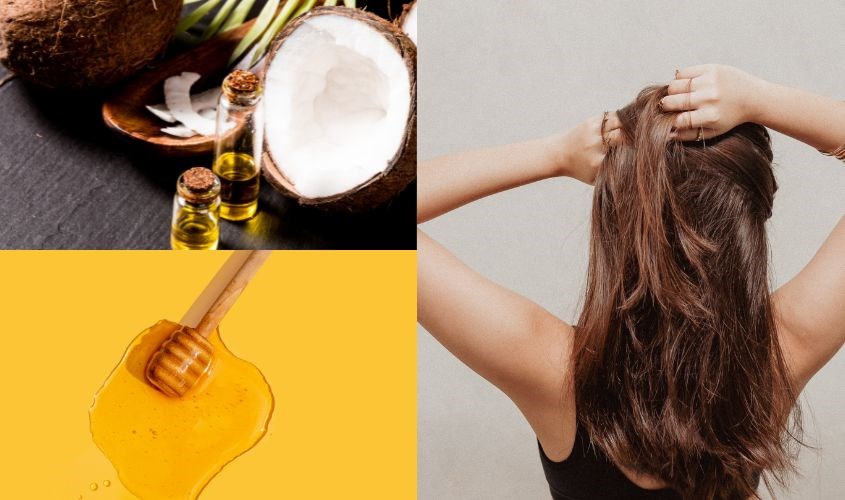 Mặt nạ dầu dừa và mật ong cho tóc mềm mượt hơn