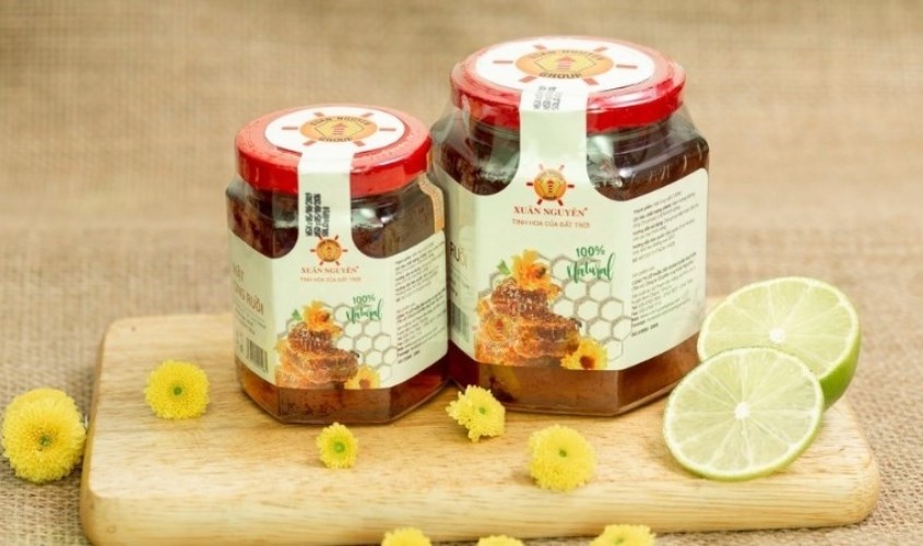 Mật ong ruồi nguyên chất Xuân Nguyên 160 ml Mật ong ruồi nguyên chất Xuân Nguyên 160 ml