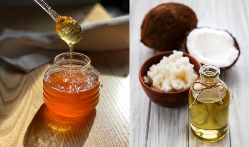 Tẩy da chết cho da mặt từ dầu dừa và mật ong