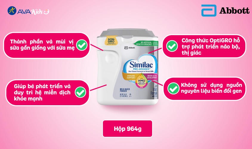 Sữa Similac Pro Advance Non GMO hàng nội địa Mỹ