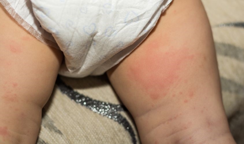 Dầu mù u làm dịu các vết hăm ở trẻ