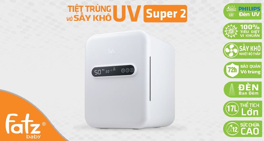 Máy tiệt trùng bằng tia UV tiệt trùng được nhiều đồ vật khác nhau cho bé