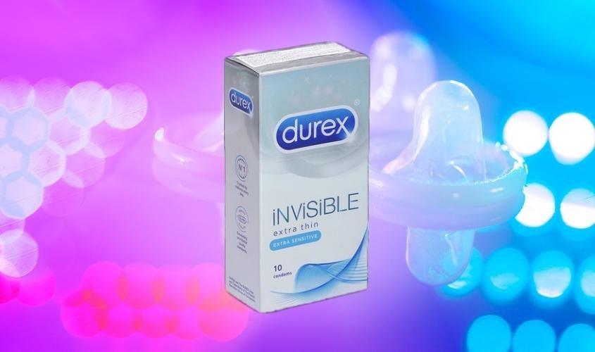 Hộp 10 cái bao cao su Durex Invisible 51 - 54 mm