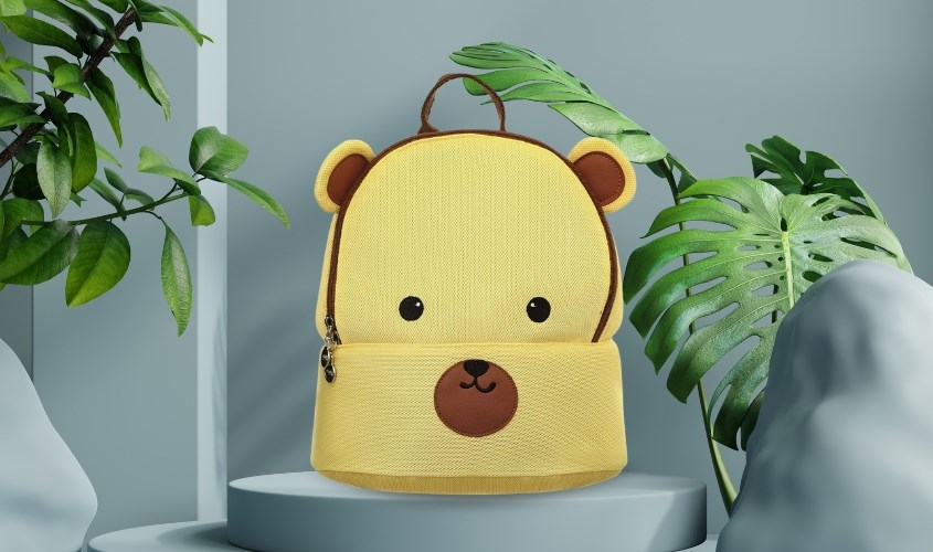 Balo mẫu giáo Tbwin PANNA8 gấu lưới E2011 vàng