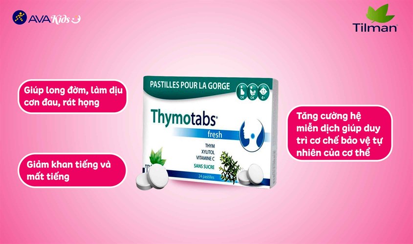 Kẹo ngậm giảm ho Thymotabs