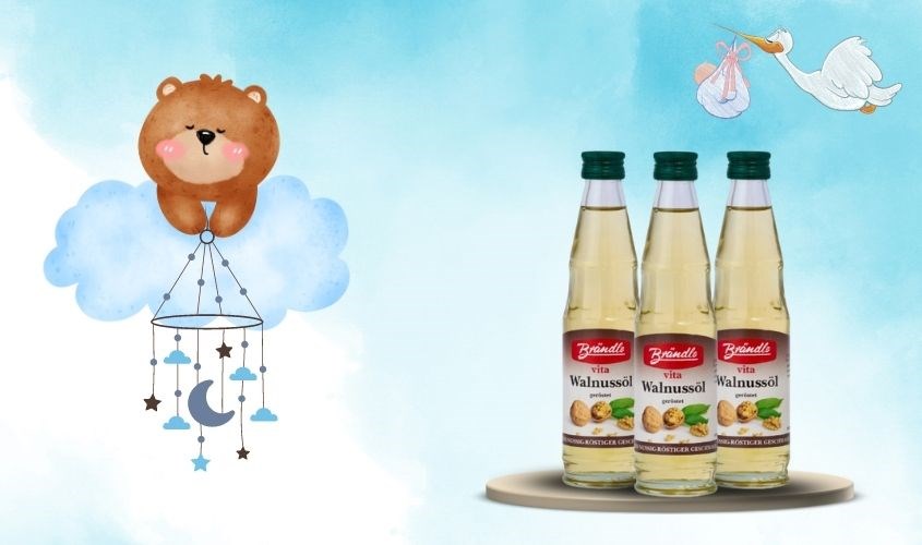 Dầu óc chó Brandle Vita Walnussol ăn dặm cho bé chai 100 ml (từ 6 tháng)