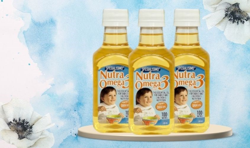 Dầu cá hồi Nutra Omega 3 ăn dặm cho bé chai 240 ml