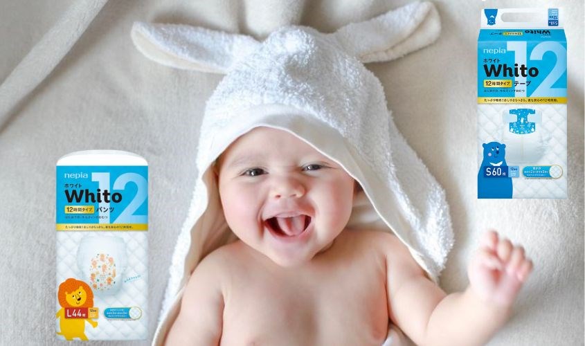 Tã có hai loại là tã quần và tã dán, loại 3 giờ và loại 12 giờ