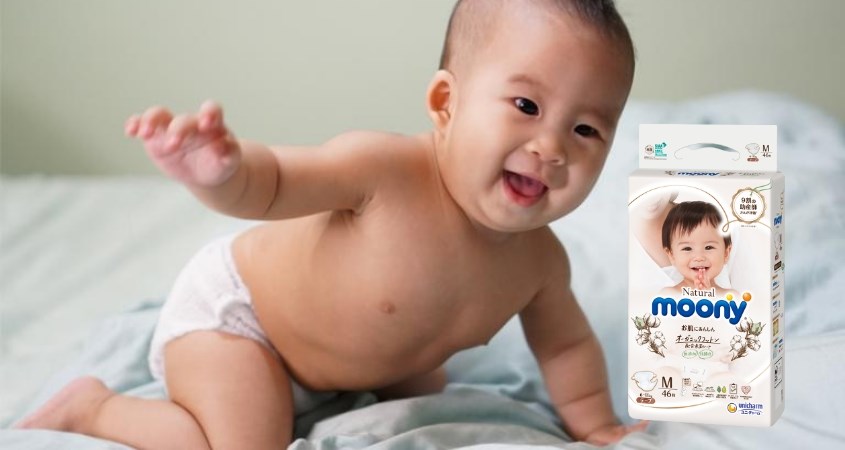 Tã dán Moony Natural size M 46 miếng (6 - 11 kg)