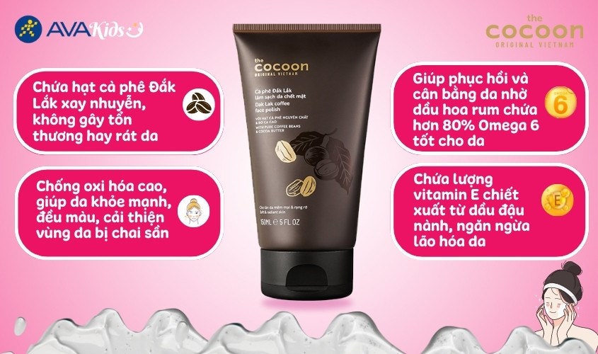 Tẩy tế bào chết cà phê Cocoon 