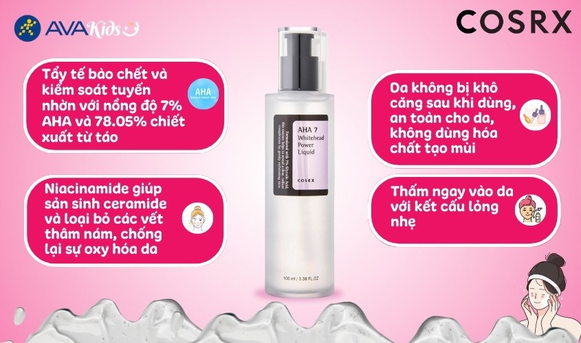 Tẩy tế bào chết Cosrx AHA 7% Whitehead Power Liquid Exfoliator