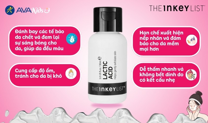 Tẩy tế bào chết THE INKEY LIST Lactic Acid