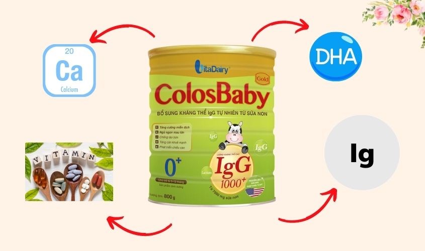 Sữa bột ColosBaby Gold 0+ hương vani 800g (0 - 12 tháng)