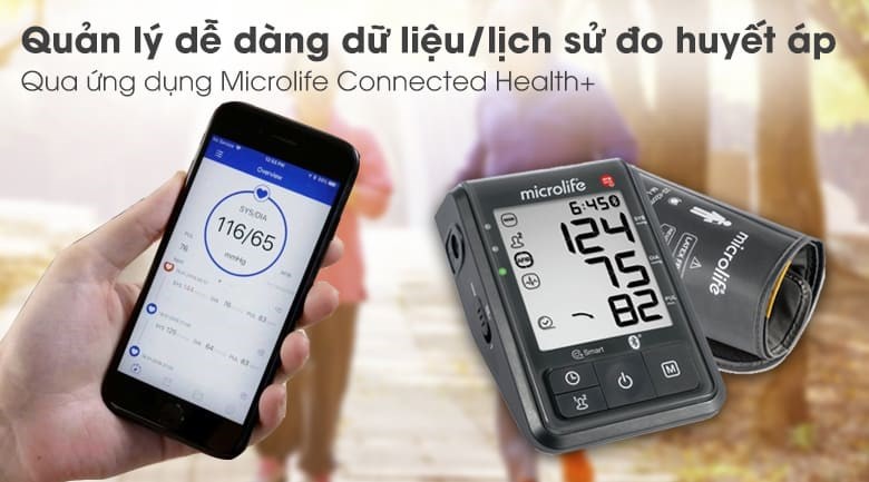 Máy đo huyết áp kết nối không dây qua Bluetooth giúp người dùng điều khiển dễ dàng hơn