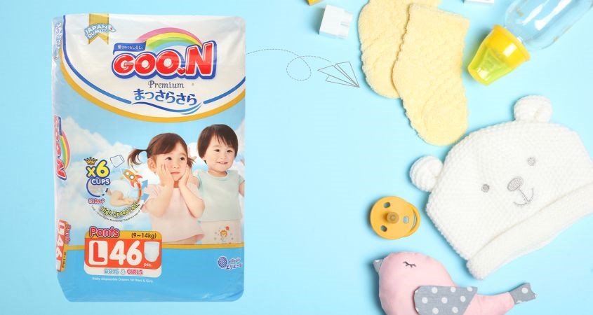 Tã quần GOO.N Premium size L 46 miếng (9 - 14 kg)