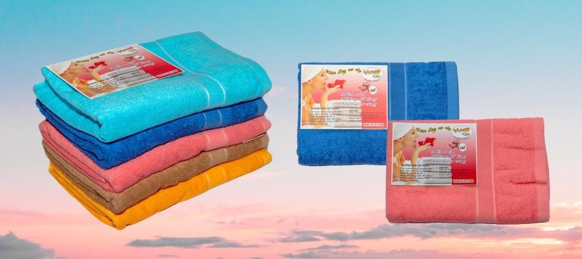 Dùng Khăn tắm cotton KACHOOBABY 1,2 mét màu ngẫu nhiên lau khô tóc