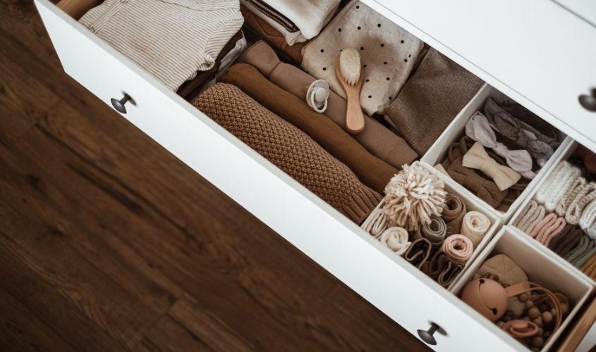 Bảo quản khăn quấn cổ bé sơ sinh nơi thoáng mát