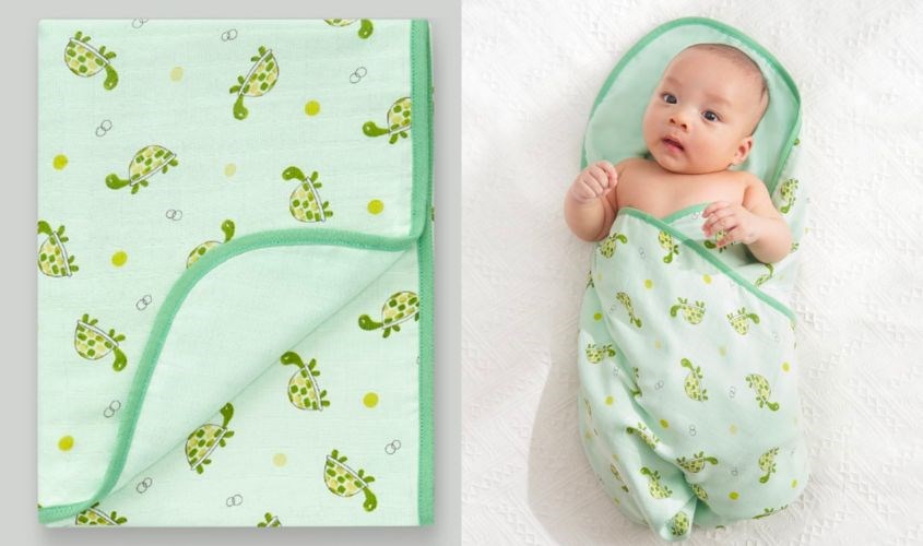Khăn xô cotton Lullaby NH638P - Màu xanh