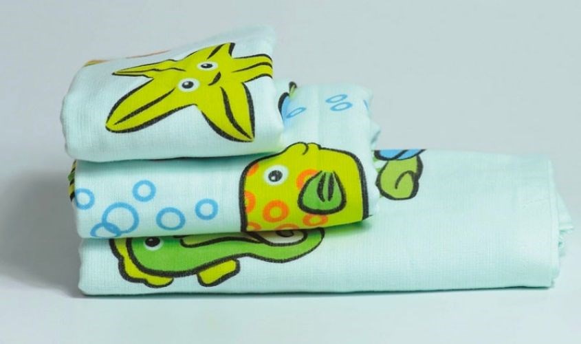 Khăn tắm cotton 2 lớp Mollis BM5A 60x120 cm - Màu xanh