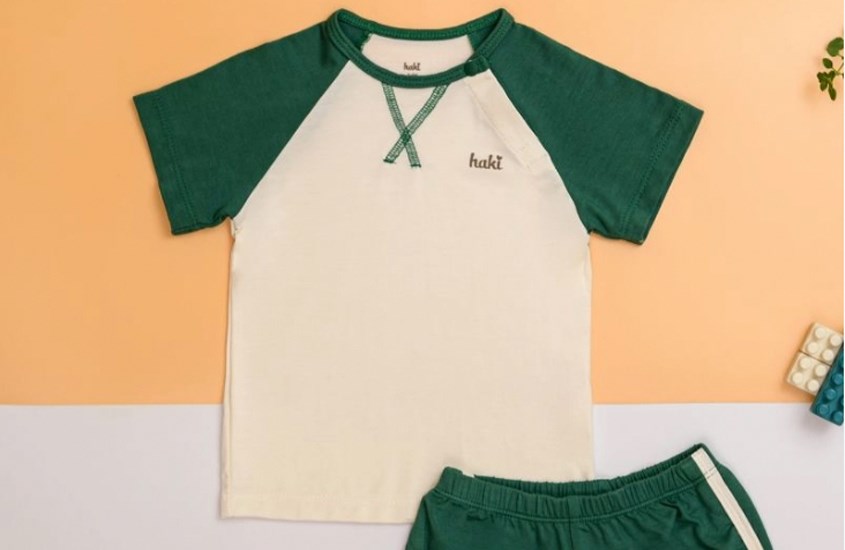 Ưu tiên bộ tay ngắn Haki BB043 màu xanh - vàng thoáng mát 