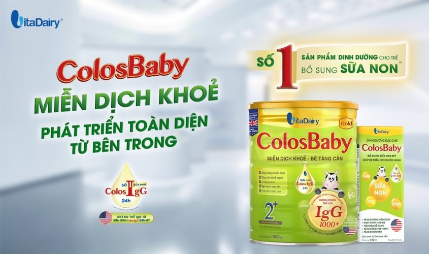 Sữa bột ColosBaby Gold 2+ (sữa non) hương vani 800g (từ 2 tuổi)
