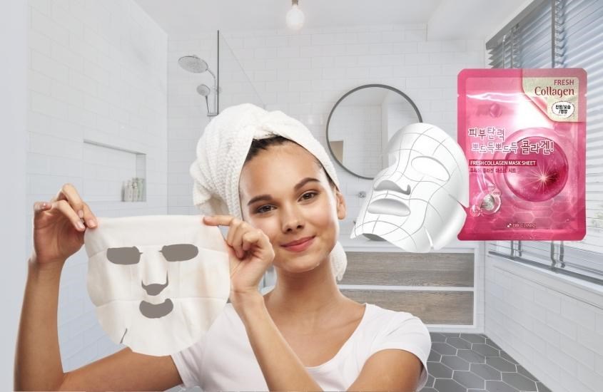 Mặt nạ 3W Clinic bổ sung collagen giúp tái tạo da đồng thời cân bằng độ pH cho da